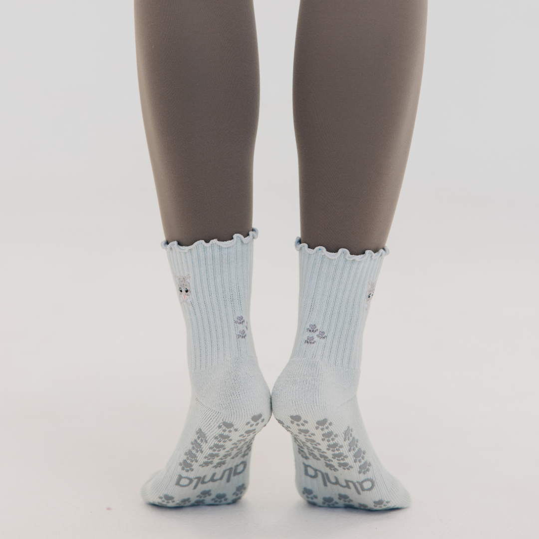 Meow Grip Socks | Best Furry Friends Pilates Non Slip Ruffle Socks