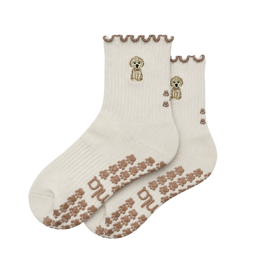 Golden Grip Socks | Best Furry Friends Pilates Non Slip Ruffle