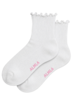 The CloudSoft Bamboo Ruffle Crew | Non-Grip Sock