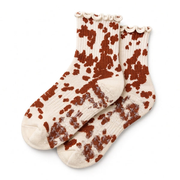 The Cowhide Pilates Grip Sock