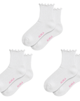 The CloudSoft Bamboo Ruffle Crew 3-Pack | Non-Grip Socks