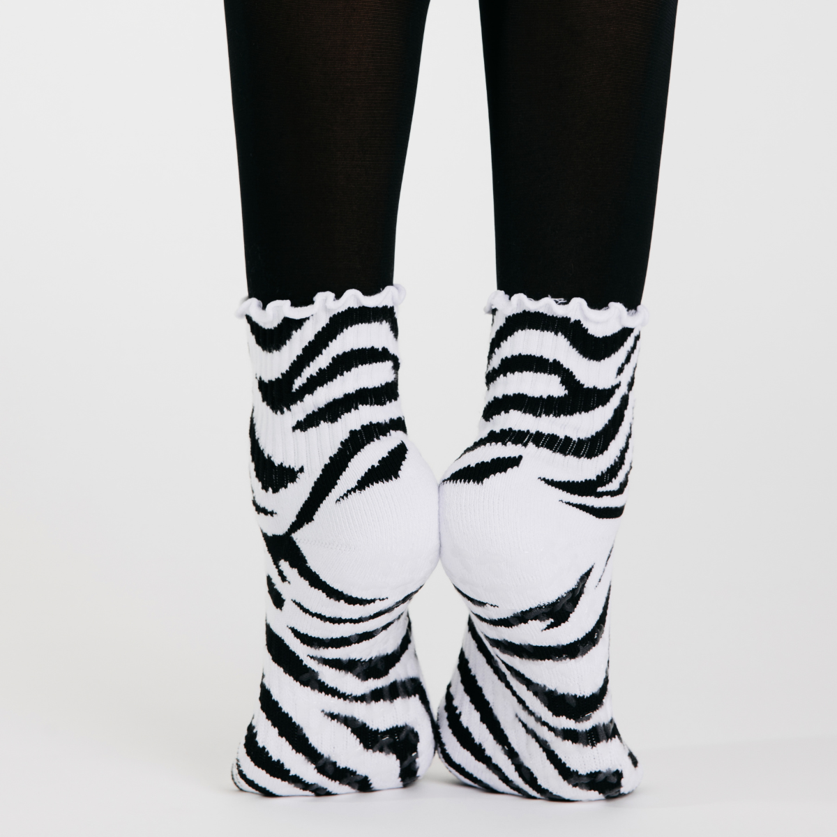 The Zebra Pilates Grip Sock
