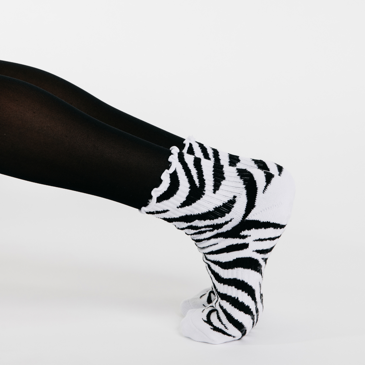 The Zebra Pilates Grip Sock