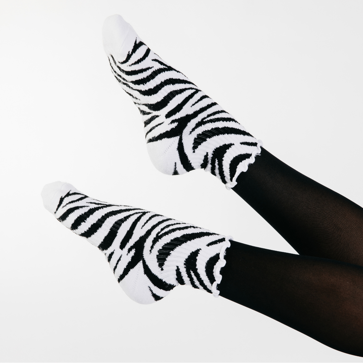 The Zebra Pilates Grip Sock