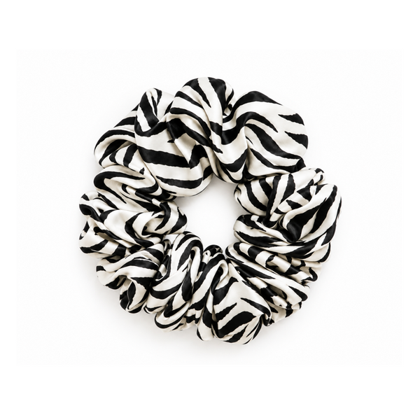 The Zebra Silk Scrunchie