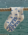 The Blue Fish Grip Sock