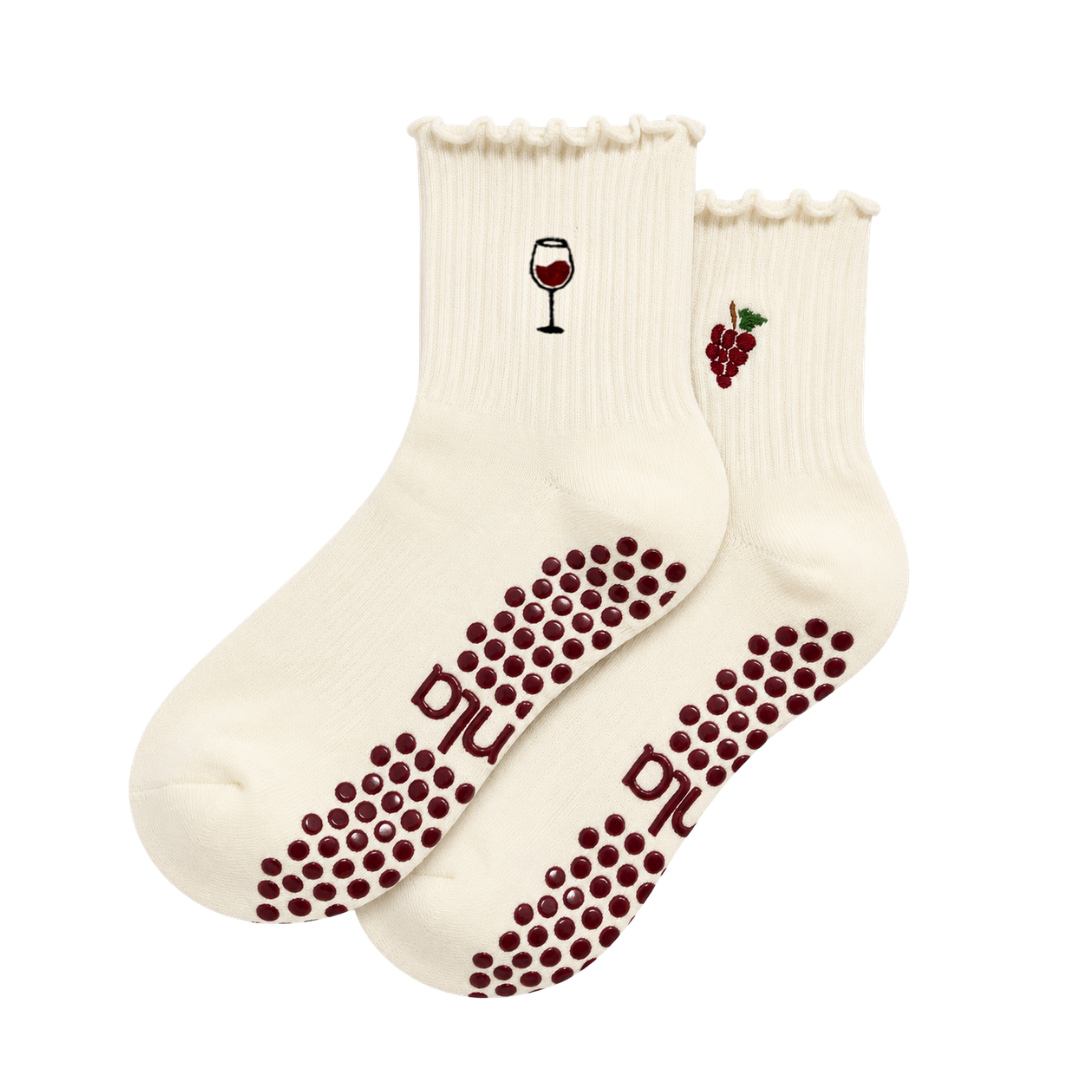 The Cabernet Grip Sock