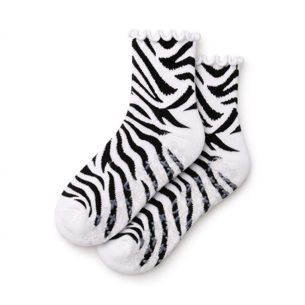 The Zebra Pilates Grip Sock