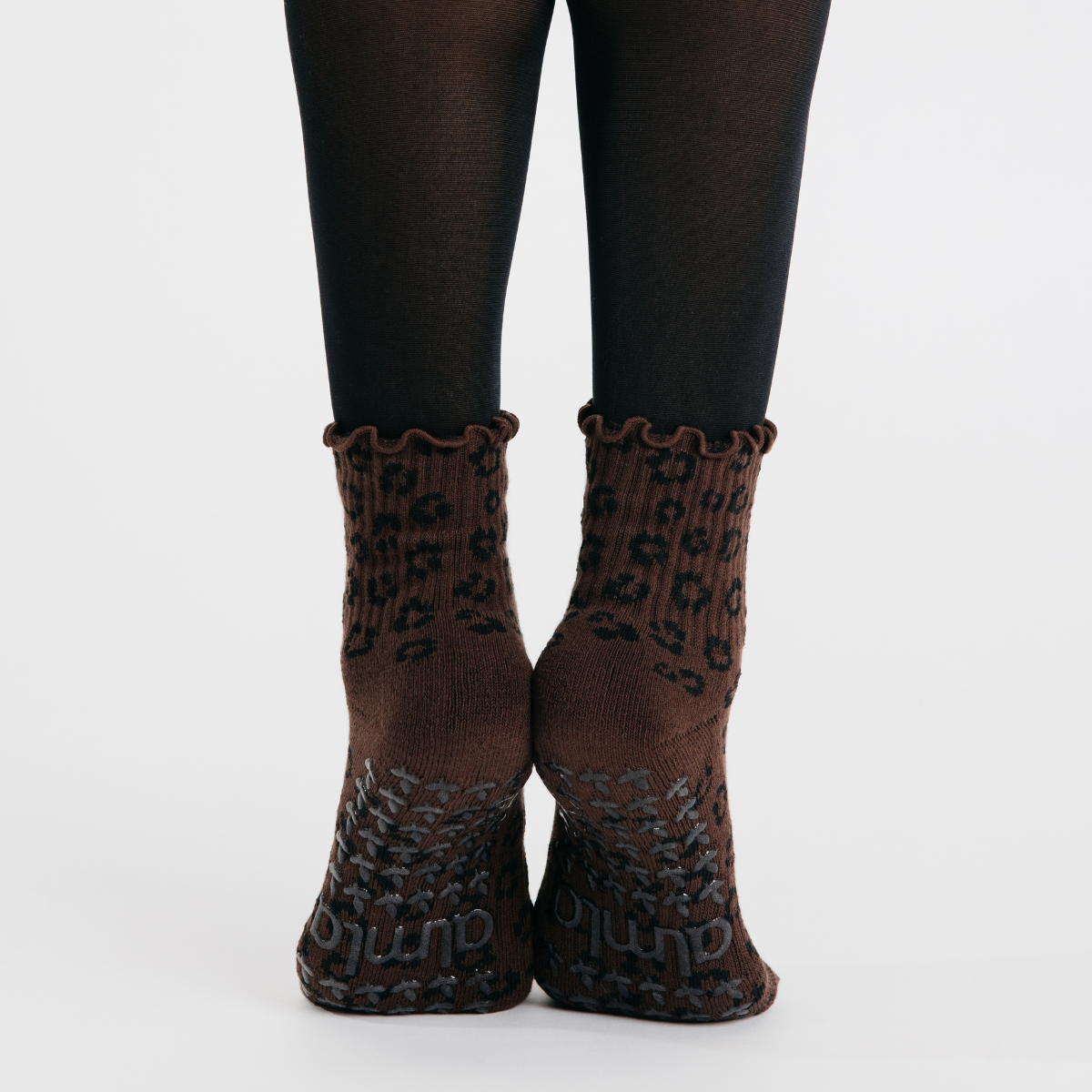 The Leopard Pilates Grip Sock