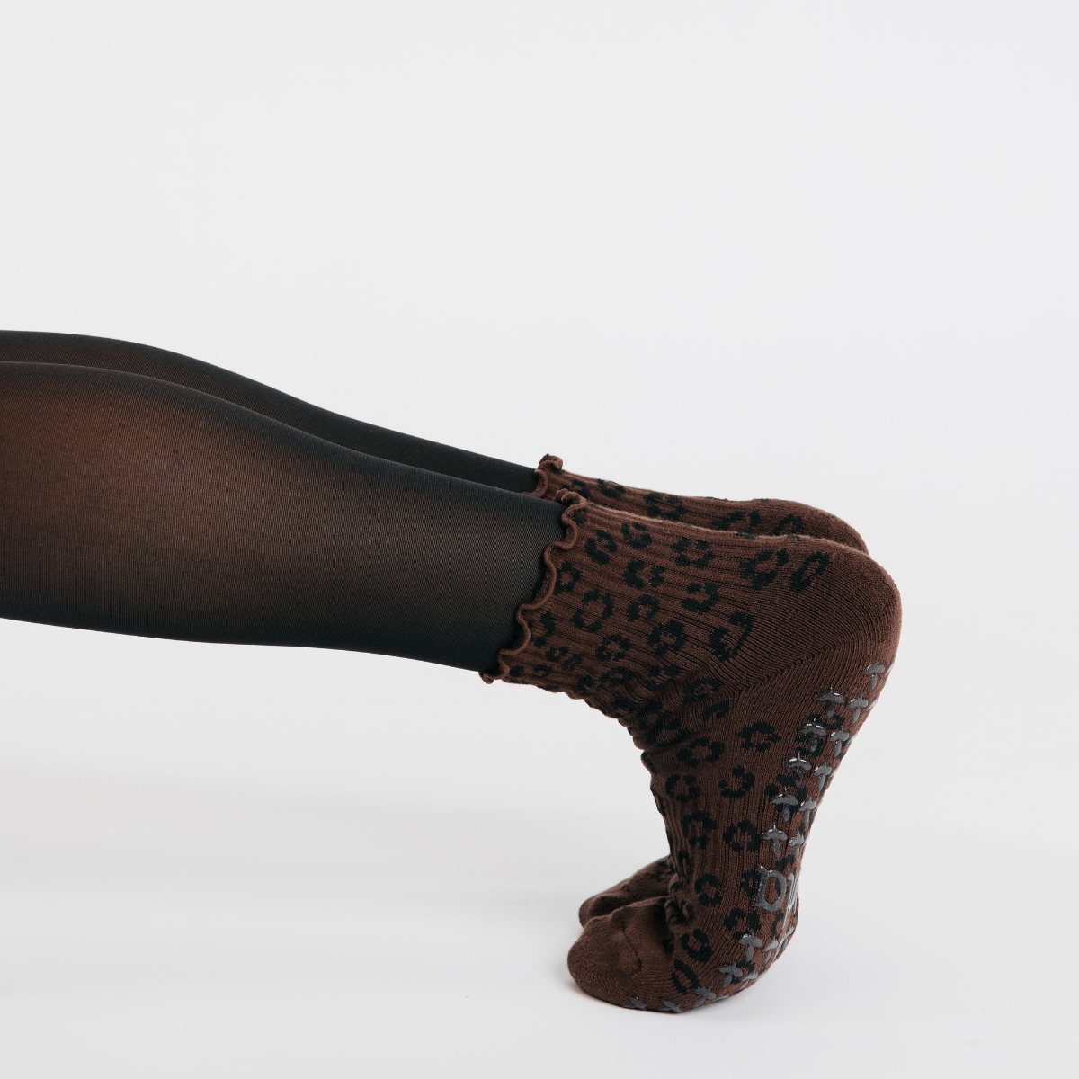 The Leopard Pilates Grip Sock