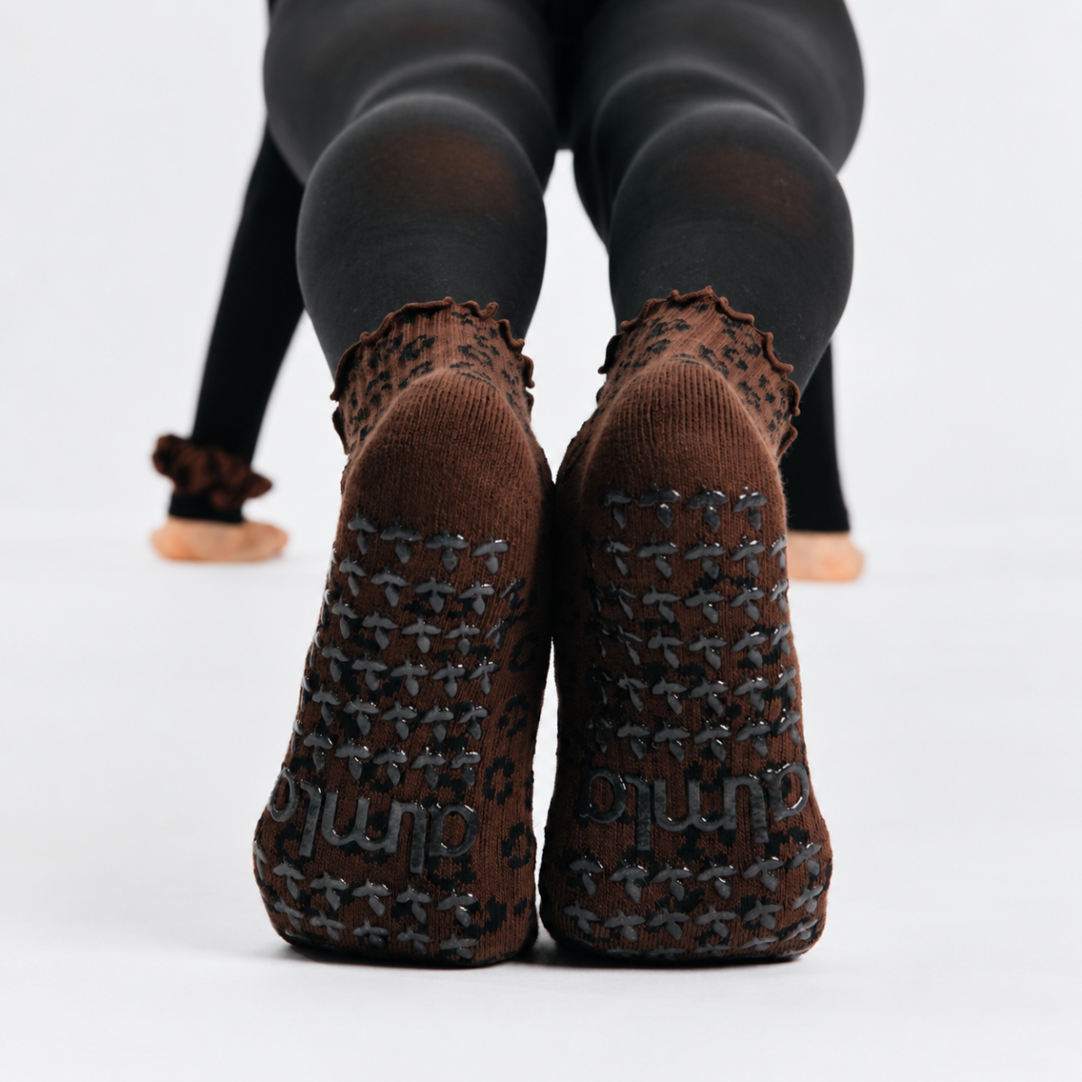 The Leopard Pilates Grip Sock