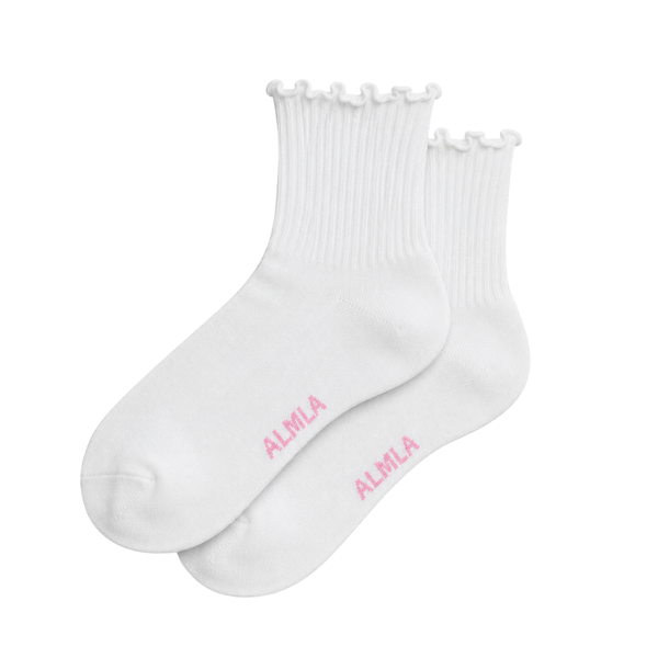 The CloudSoft Bamboo Ruffle Crew | Non-Grip Sock