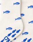 The Blue Fish Grip Sock