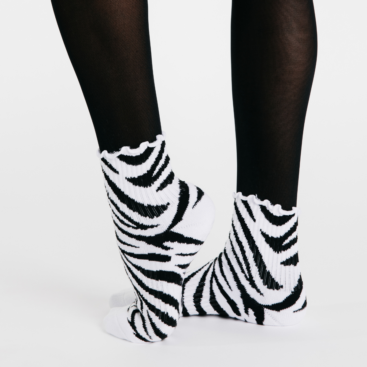 The Zebra Pilates Grip Sock