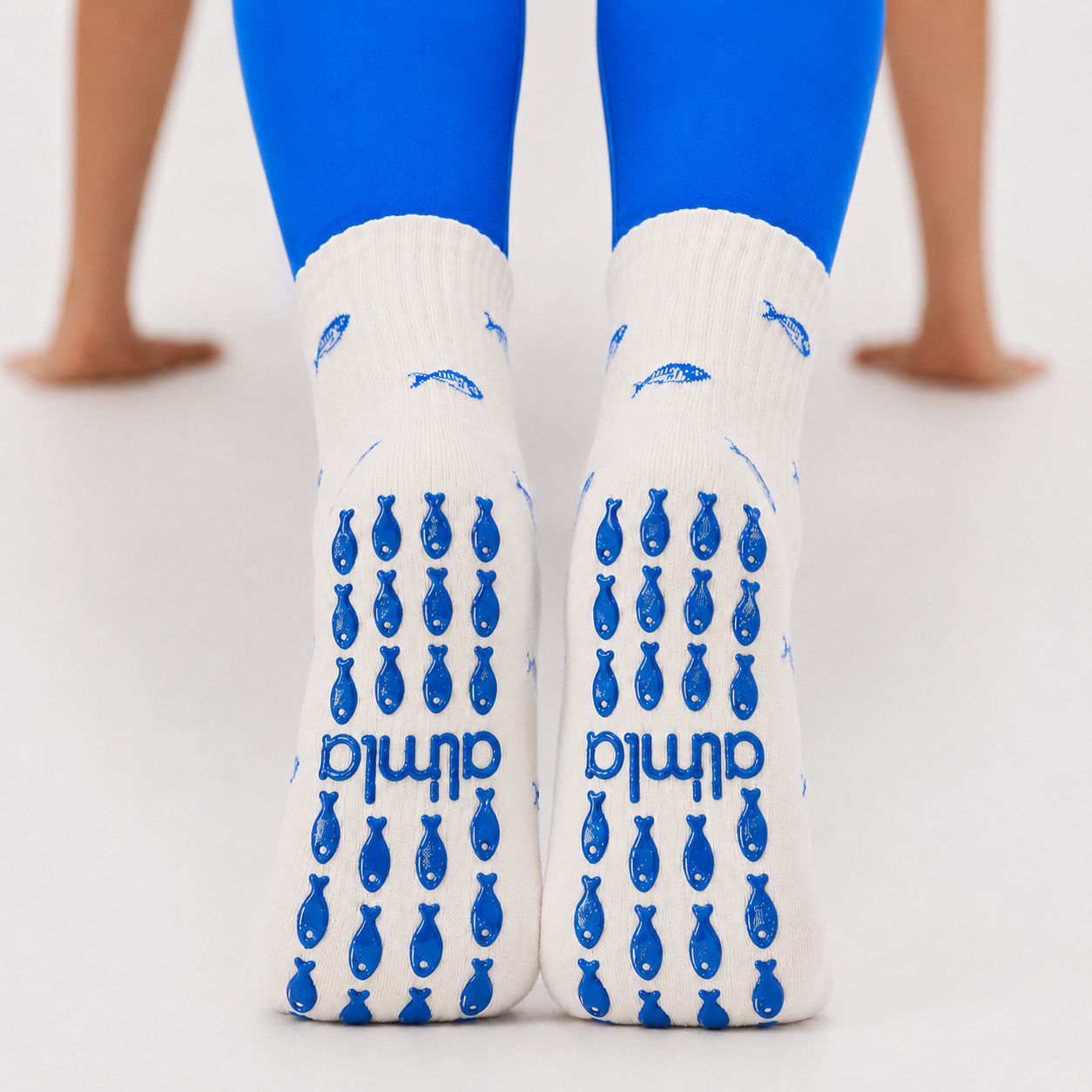The Blue Fish Grip Sock