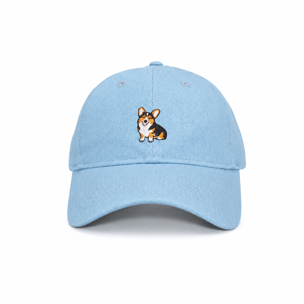 The Tri-Color Corgi Denim Hat