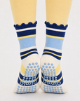 The Blueberry Lemon Striped Grip Sock