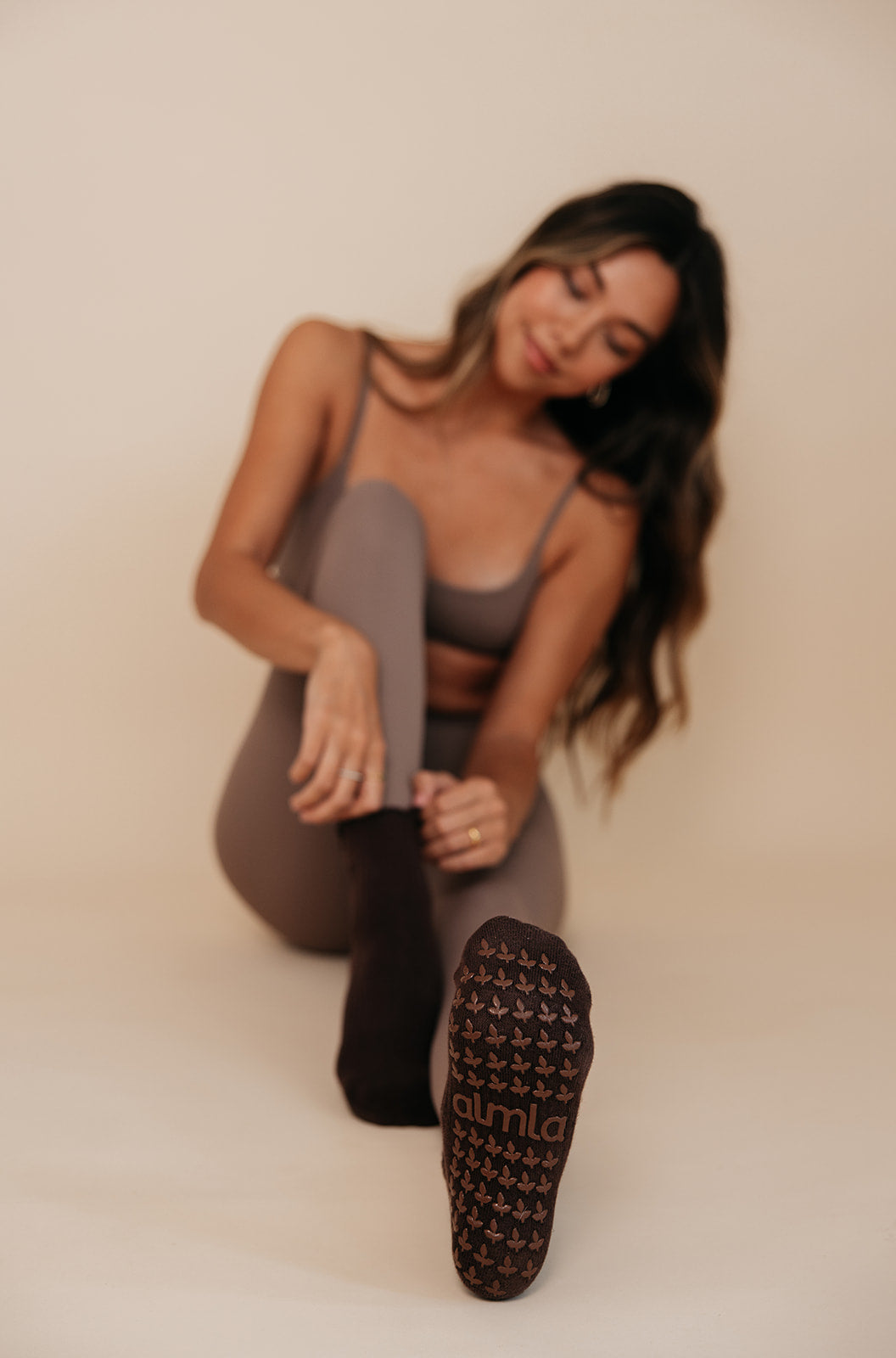 The Espresso Grip Sock
