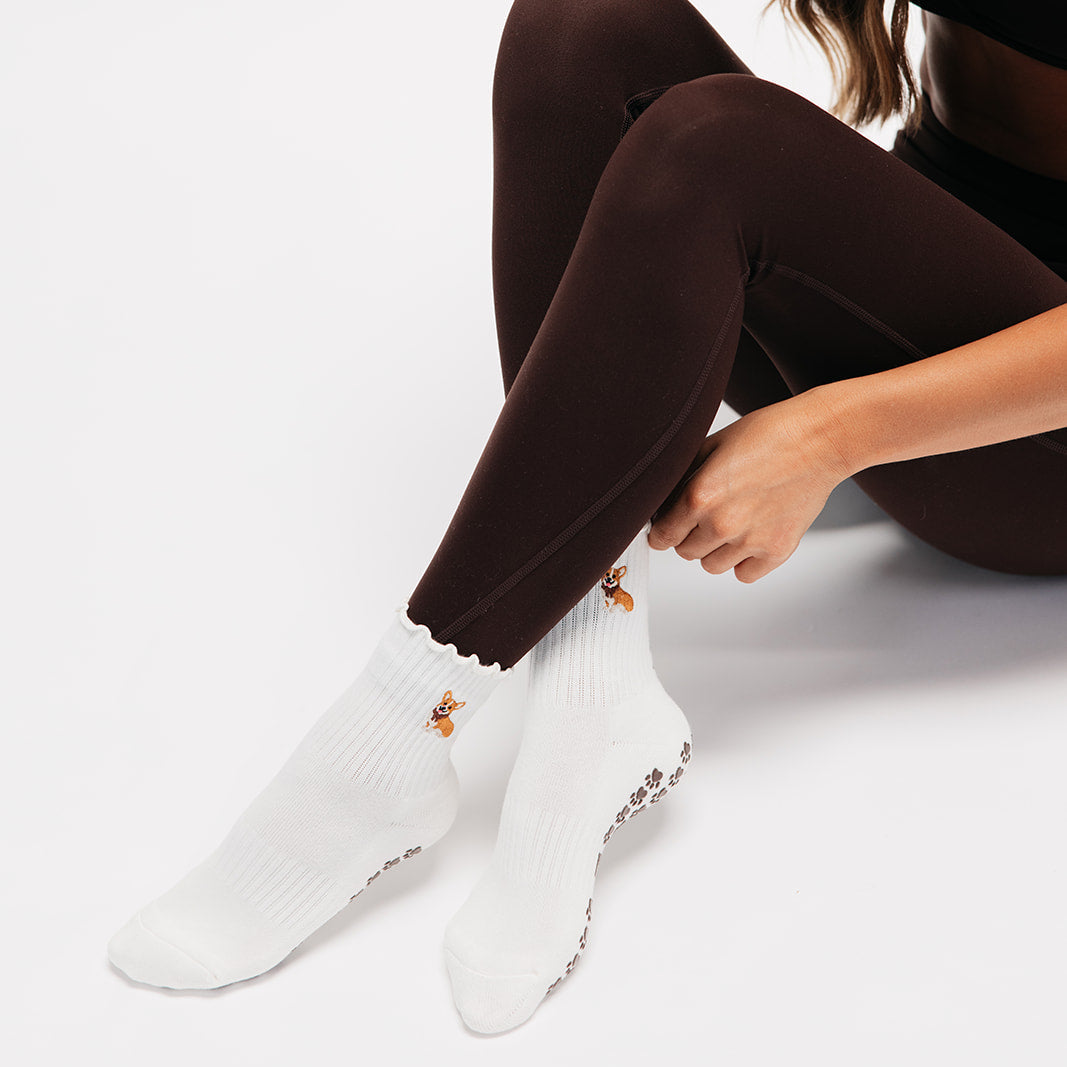 The Corgi Pilates Grip Sock